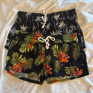 Arizona Jean Co. Junior’s Small Set of 2 Tropical Graphic Shorts | Summer Casual